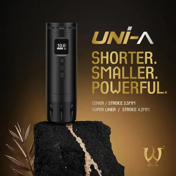 Беспроводная модульная тату машинка UNI A AVA Rotary Black купить недорого в Украине, фото 39529