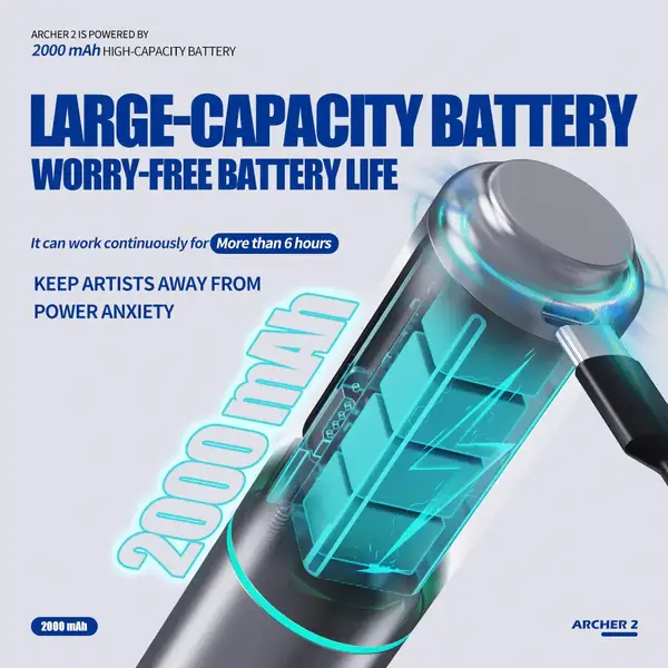 Бездротова тату машинка MAST Archer 2 Silver 35225