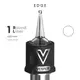 Тату картриджі VESPER EDGE 1RL 0.20 Micro Round Liner Long Taper - 20 Картриджів 22470