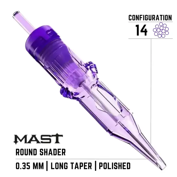 14 Round Shader MAST PRO ( 0.35 ) Окраска - 20 картриджей купить недорого в Украине, фото 20644