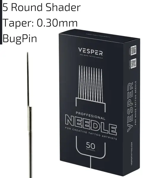 Тату иглы 5 Round Shader VESPER (Для окраски) - 50 игл (Упаковка) купить недорого в Украине, фото 28772