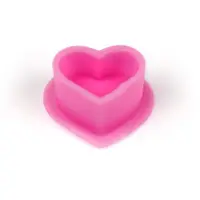Силіконові ковпачки для фарби HEART Silicone Pink Color - 50шт. в упаковці