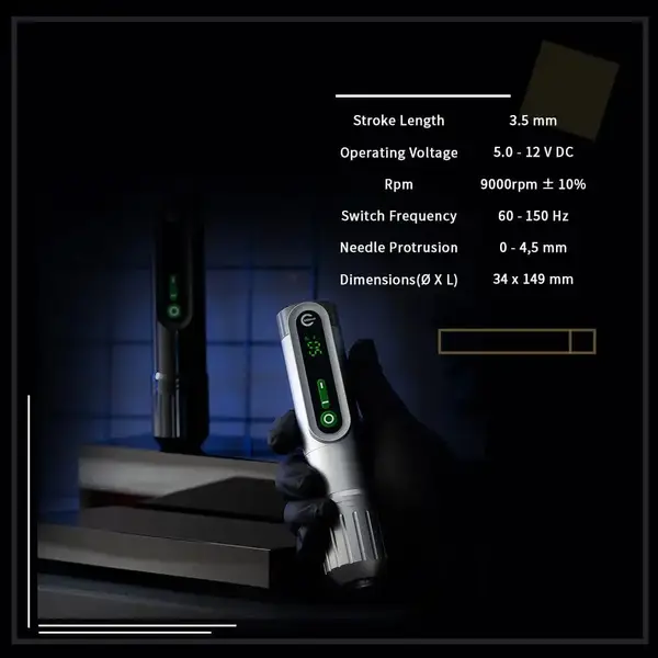 Бездротова тату машинка EZ P2 EPIC Black 30841