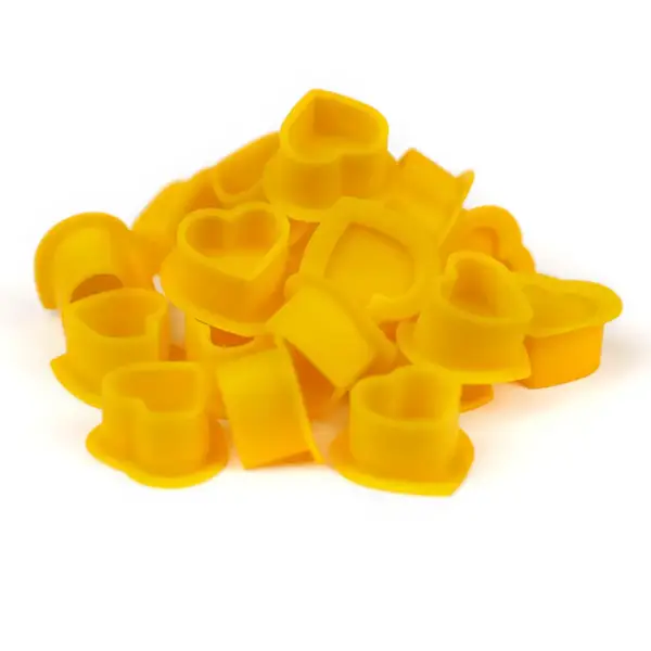 Силіконові ковпачки для фарби HEART Silicone Orange Color - 50шт. в упаковці 22031