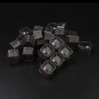 Пластиковые колпачки Modul Ink Cup под тату-краску прозрачные черные – 100 штук