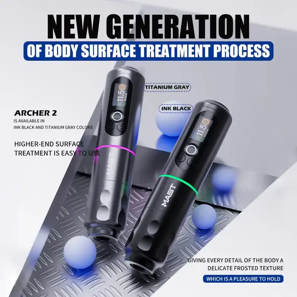 Бездротова тату машинка MAST Archer 2 Silver 35224