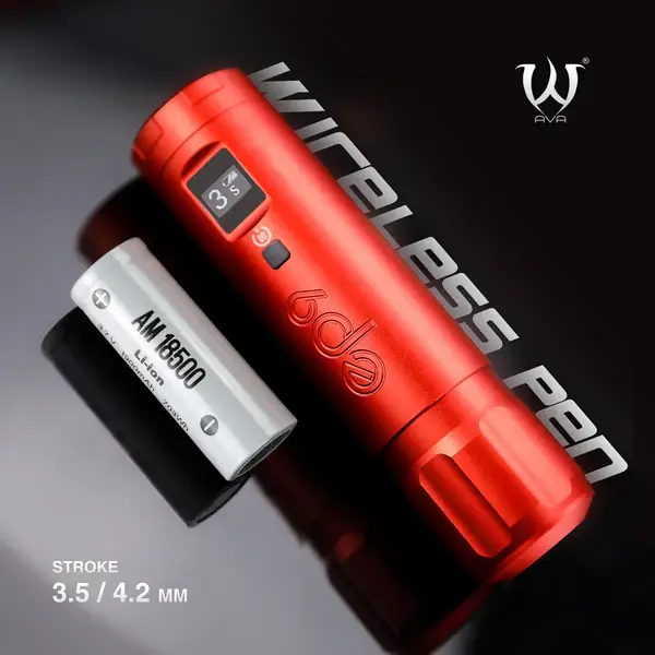 Беспроводная модульная тату машинка EP9 AVA Rotary Red купить недорого в Украине, фото 39603