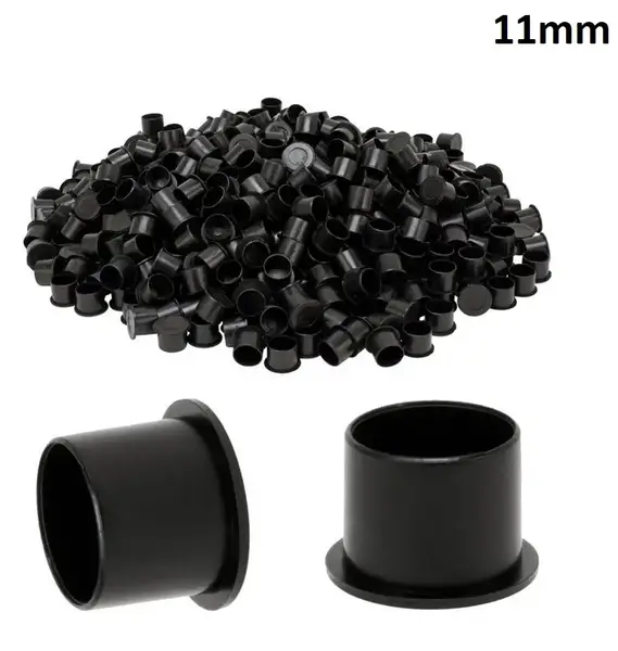 Ковпачки під фарбу 11 мм. чорні з плоским дном (Упаковка 1.000 шт) 2690